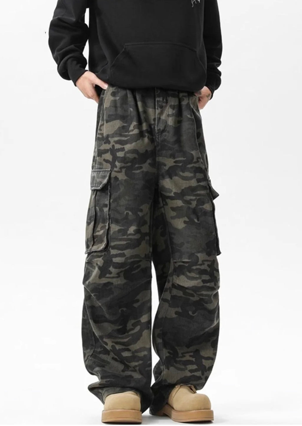 Monarq Black Ops Camo Cargos + FREE Matching T-Shirt (Worth ₹599)