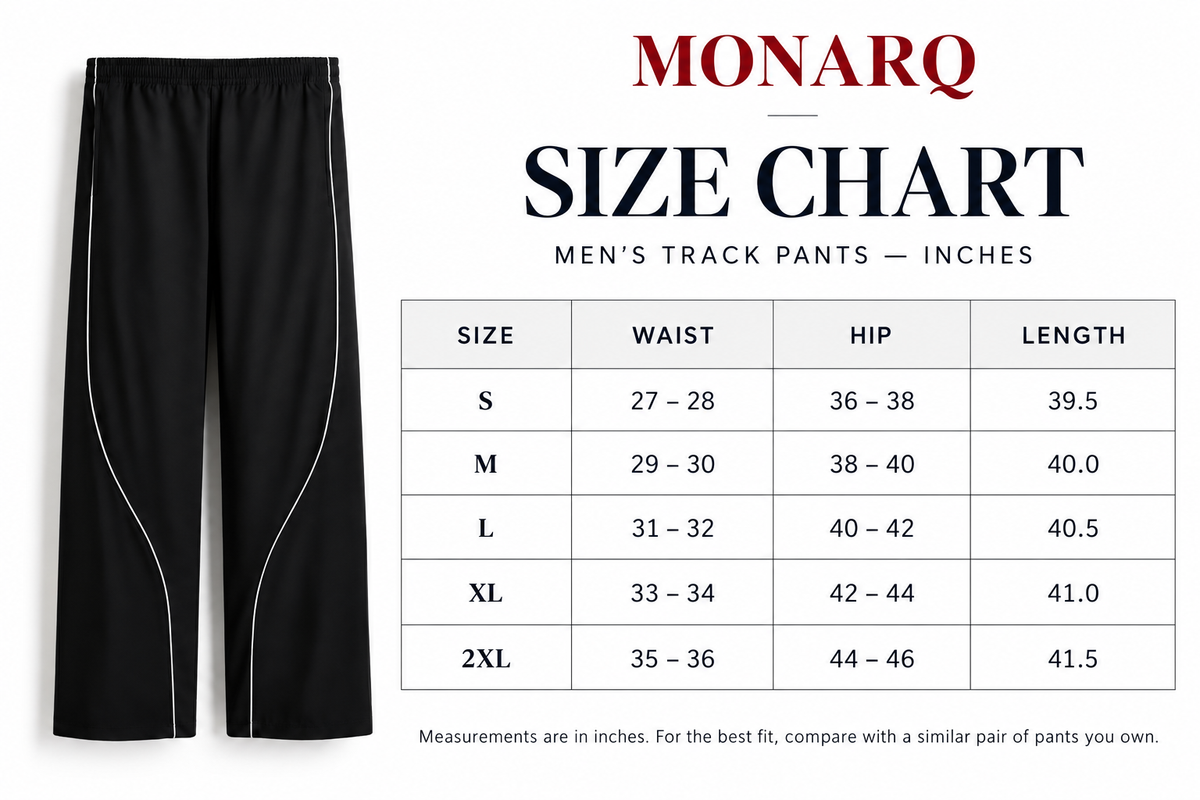 MONARQ Curveline Baggy TrackPants