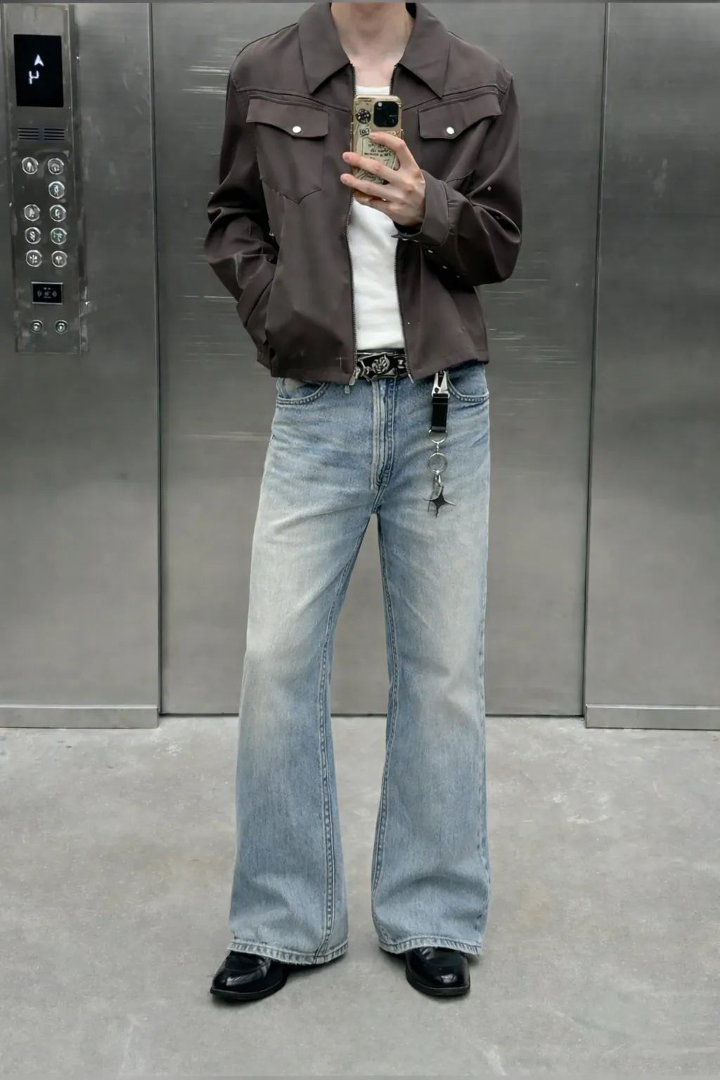 Blue Hype Wash Bootcut Jeans