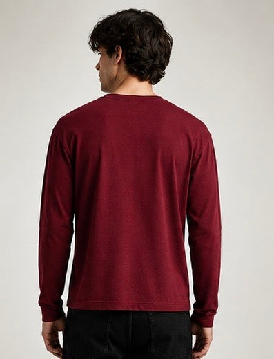 MONARQ Red Henley T-Shirt