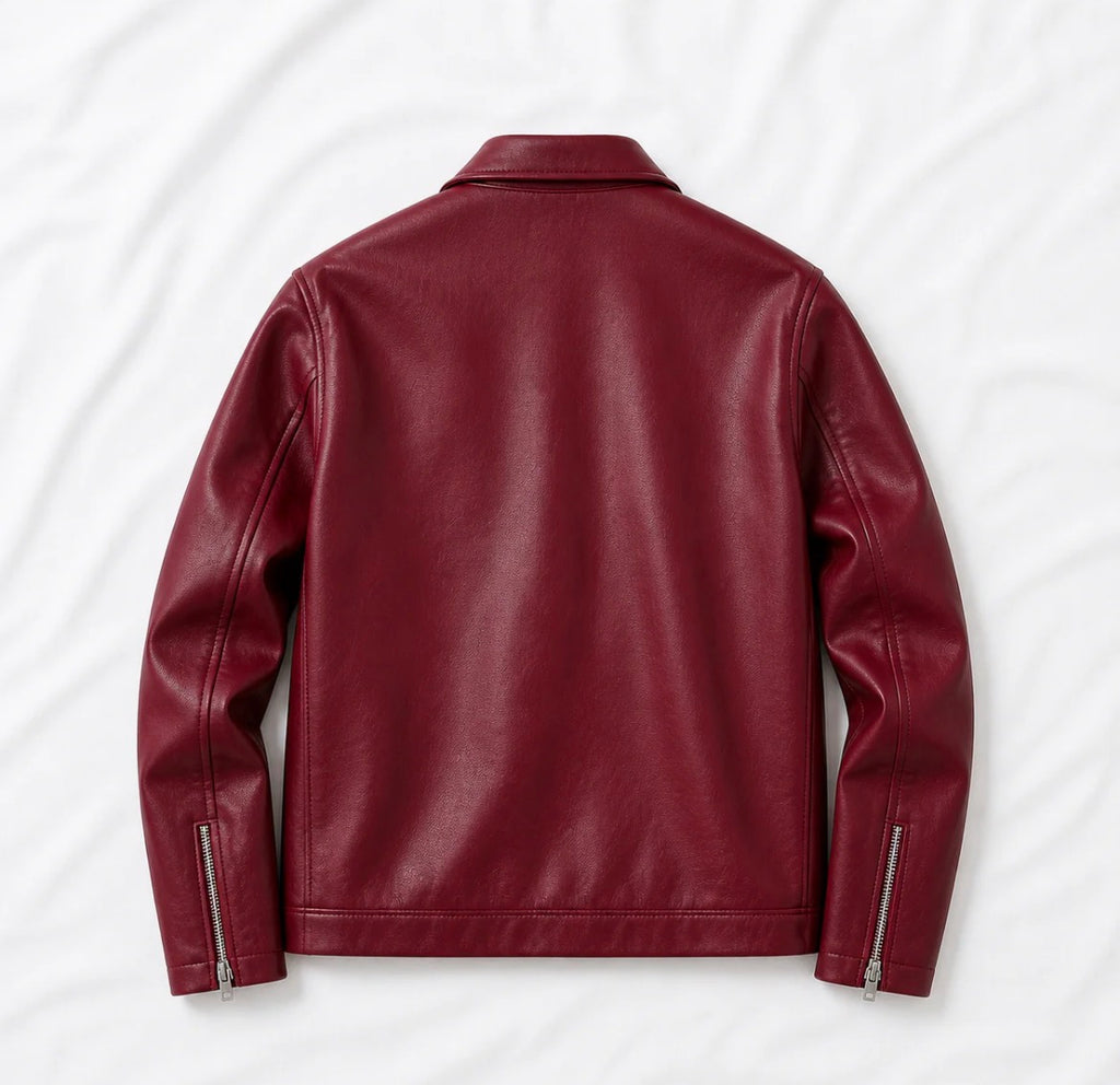 MONARQ Burgundy Leather Jacket