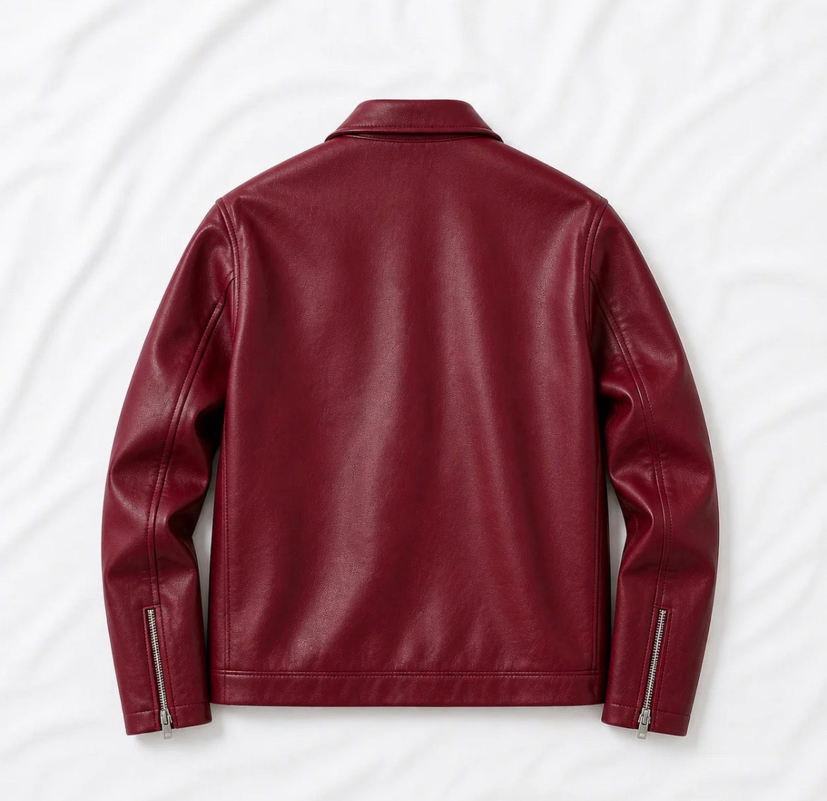 MONARQ Burgundy Leather Jacket