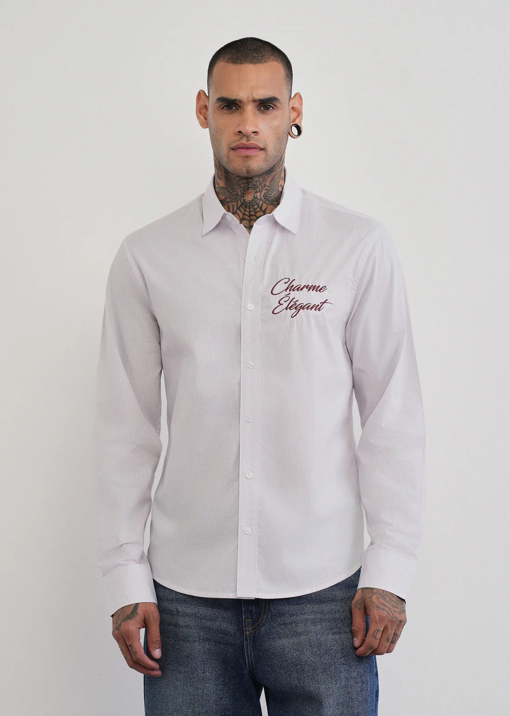 Monarq Élégance Embroidered Shirt – Ivory