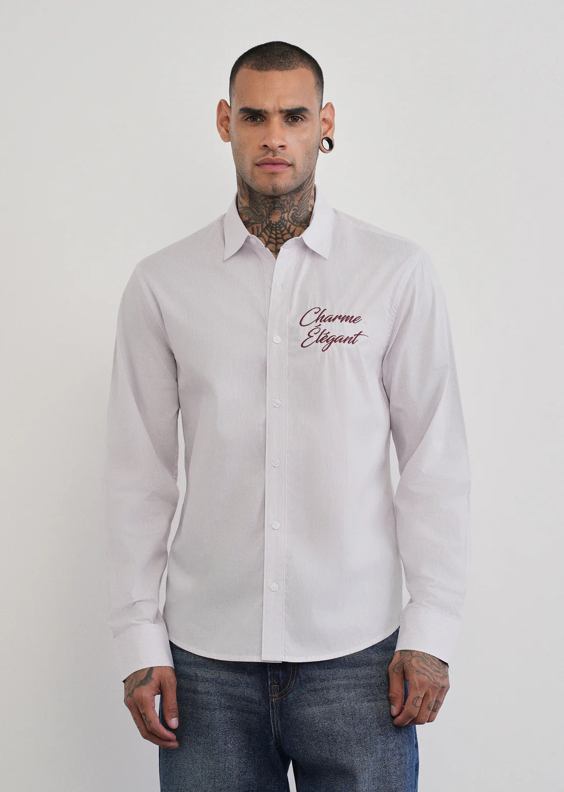 Monarq Élégance Embroidered Shirt – Ivory
