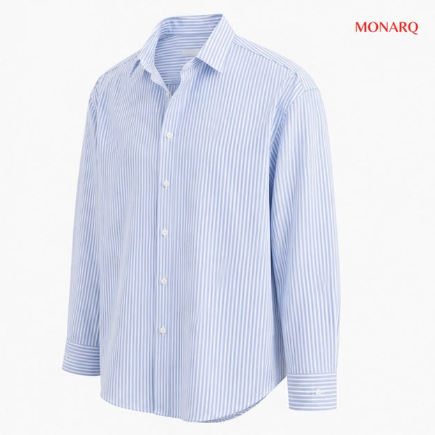 MONARQ Signature Blue Stripe Shirt