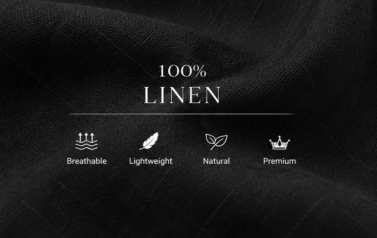 MONARQ Noir Linen Shirt - Black