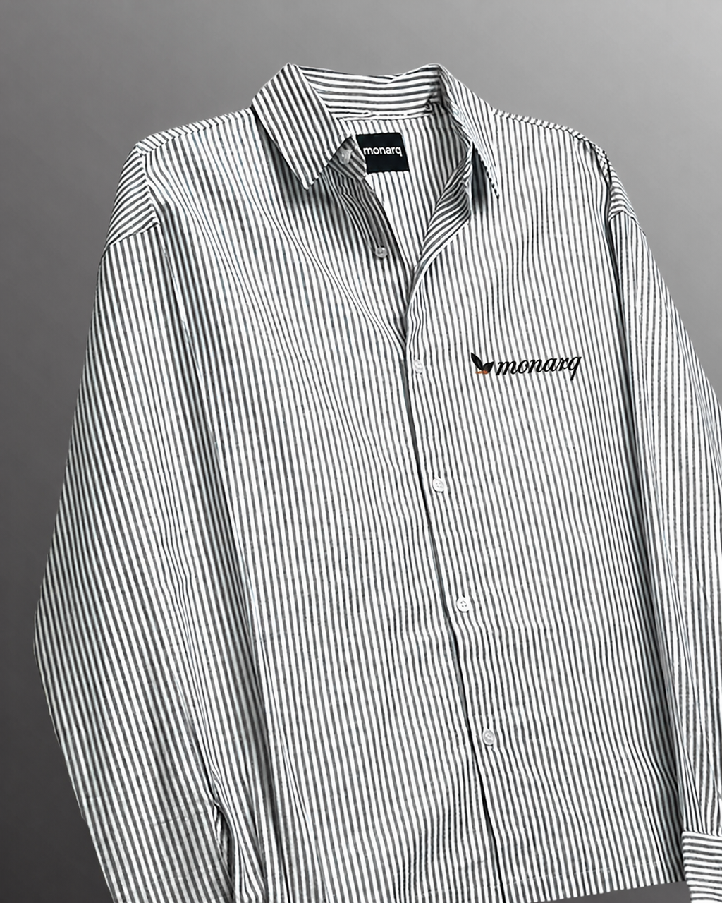 MONARQ Dreamvine Striped Linen Blend Shirt