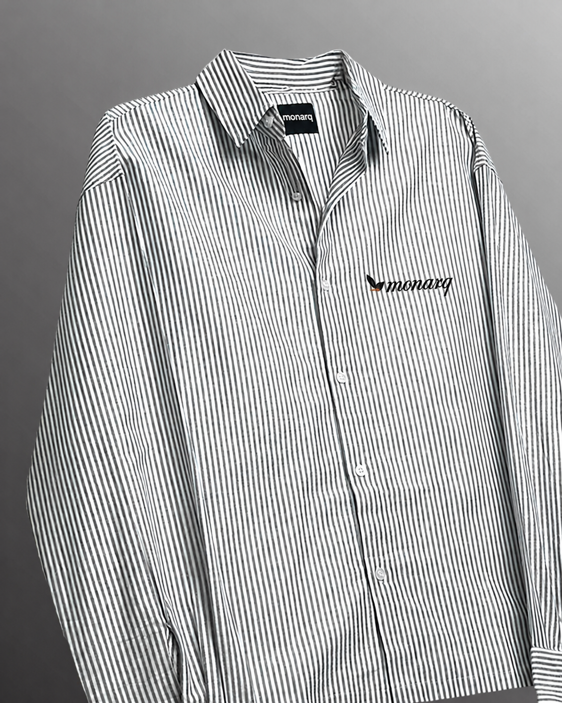 MONARQ Dreamvine Striped Linen Blend Shirt