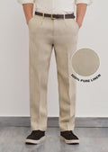 MONARQ Sandstone Linen Trousers – Beige
