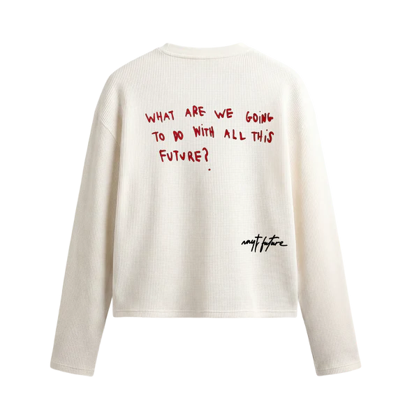 Monarq Waffle Core Boxy Tee - Ivory