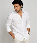 MONARQ Aster Linen Shirt – White