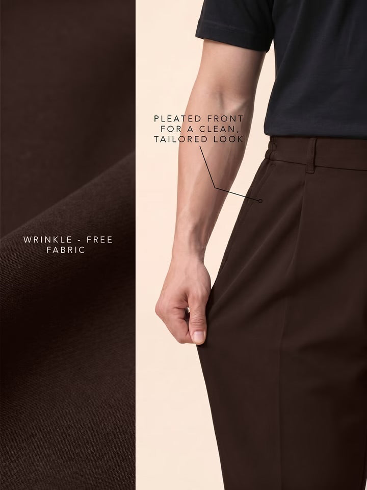 MONARQ Eclipse Korean Trousers – Espresso Brown