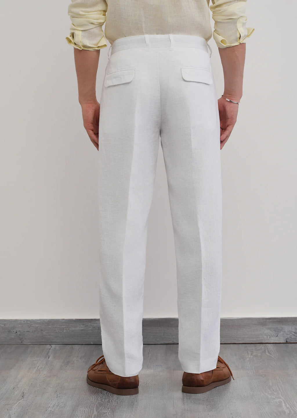 MONARQ Aster Linen Trousers – White