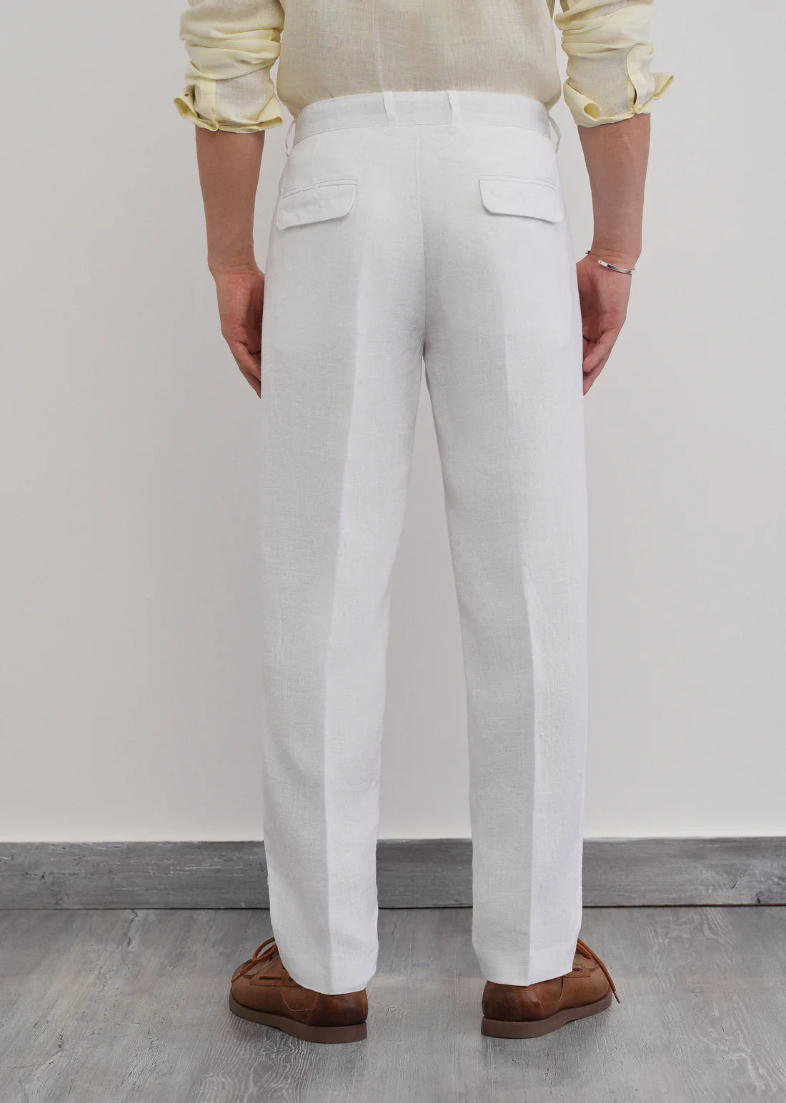 MONARQ Aster Linen Trousers – White