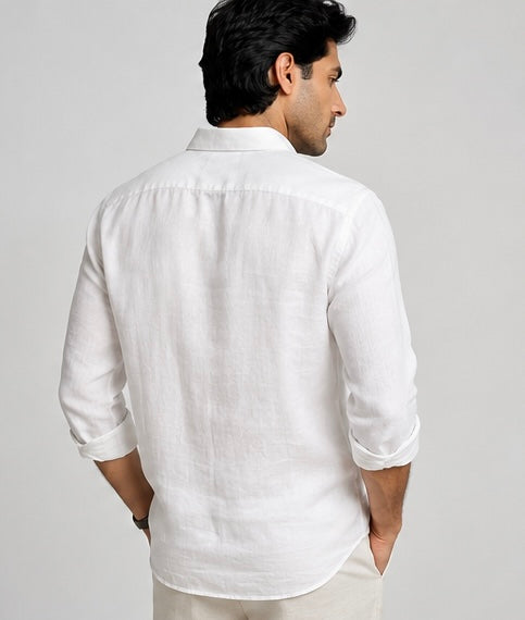MONARQ Aster Linen Shirt – White