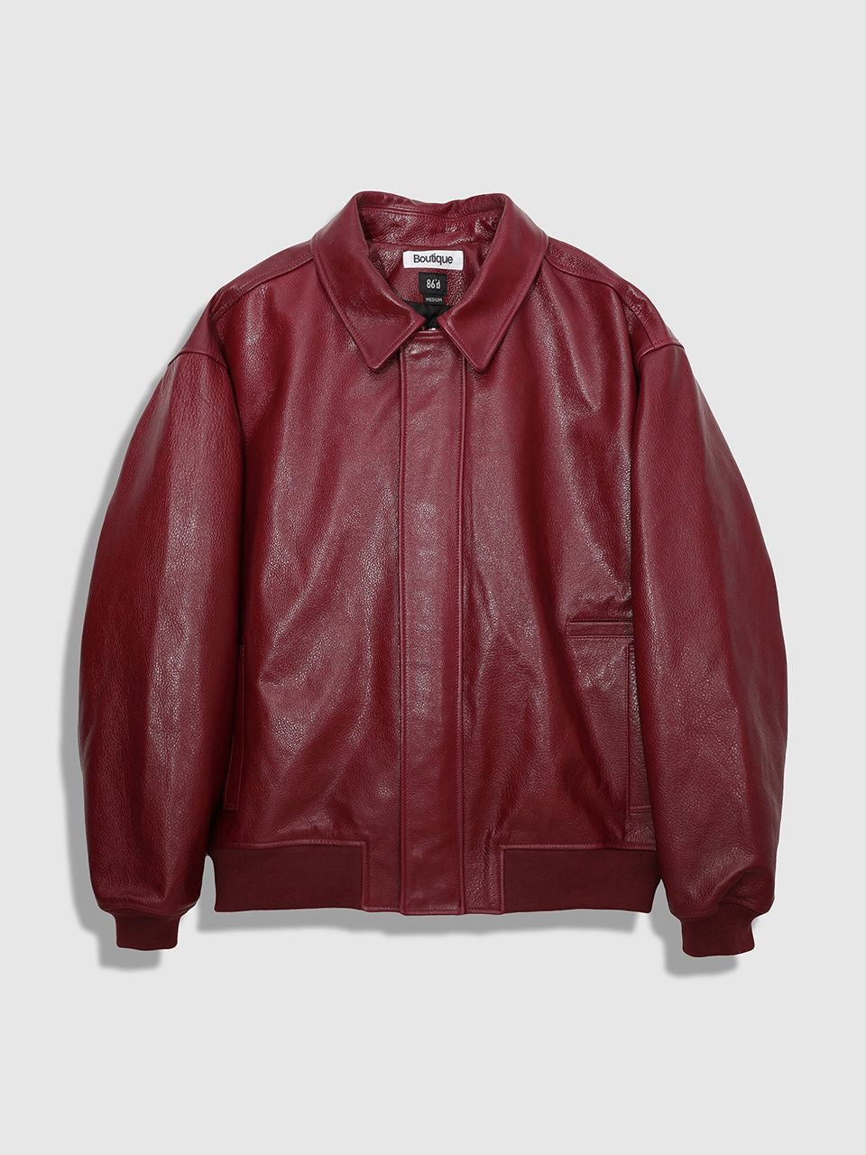 MONARQ Burgundy Leather Jacket