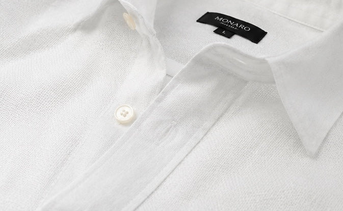 MONARQ Aster Linen Shirt – White