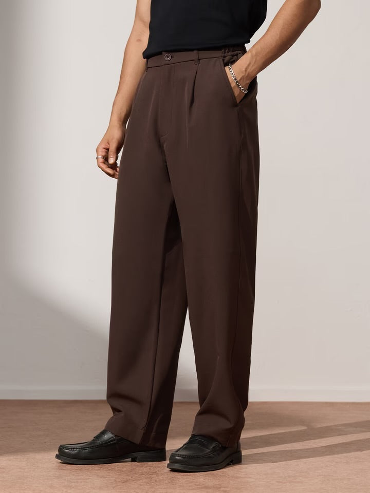 MONARQ Eclipse Korean Trousers – Espresso Brown