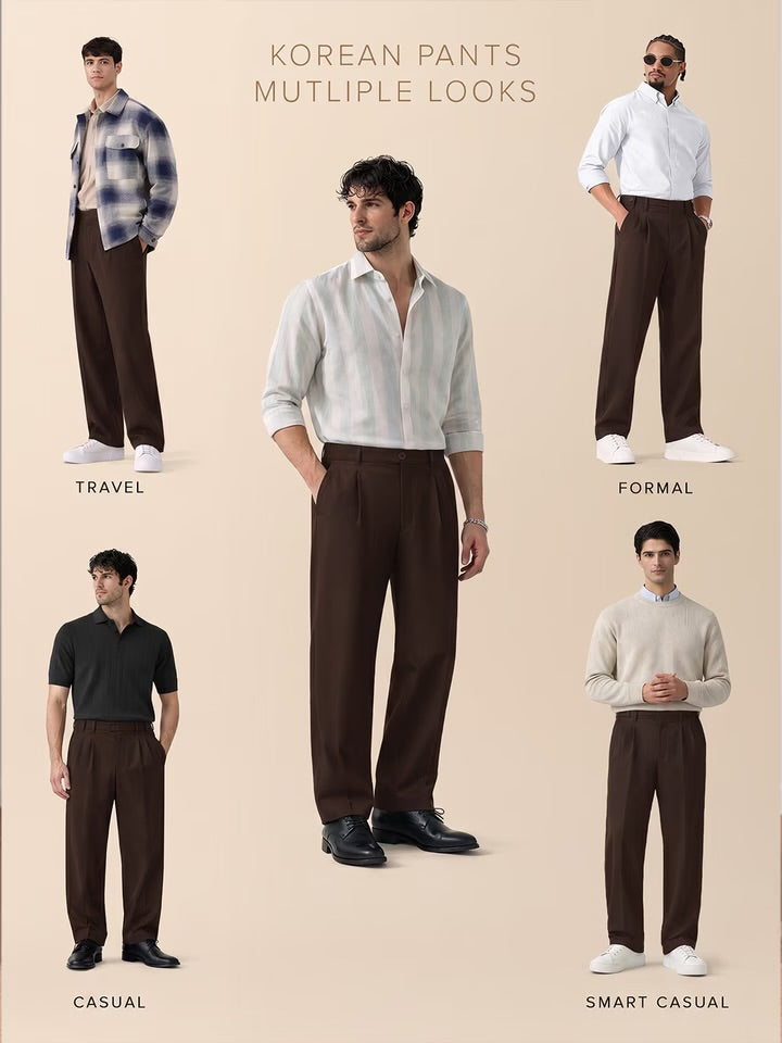 MONARQ Eclipse Korean Trousers – Espresso Brown