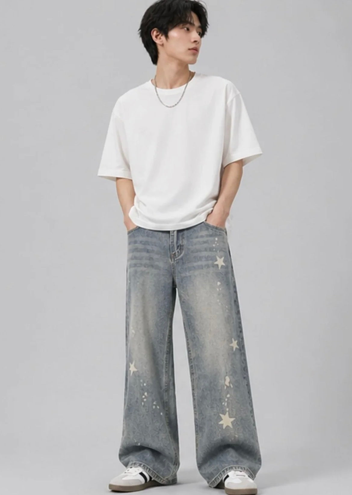 MONARQ Stardust Baggy Denim – Grey Wash