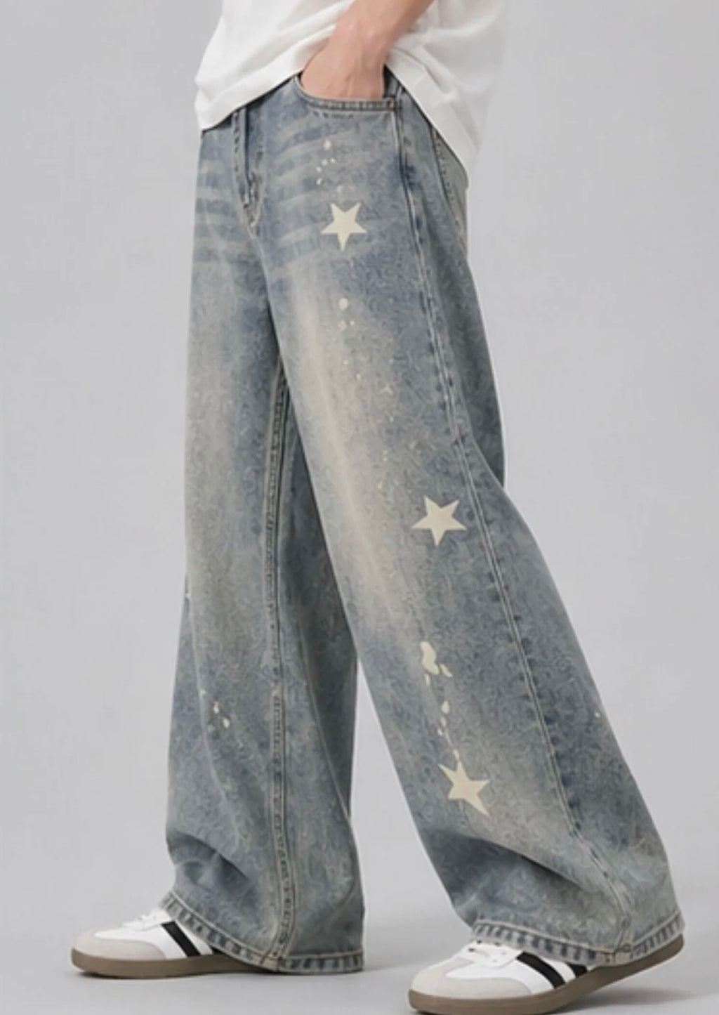 MONARQ Stardust Baggy Denim – Grey Wash