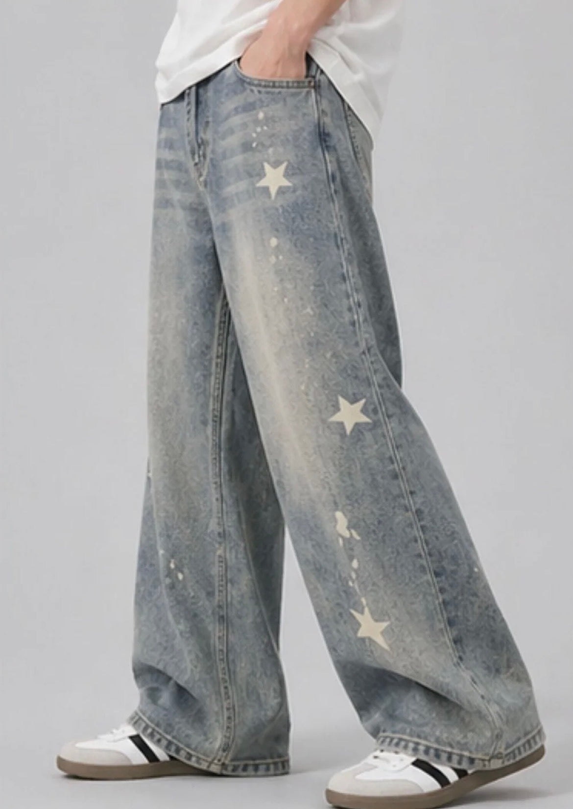 MONARQ Stardust Baggy Denim – Grey Wash