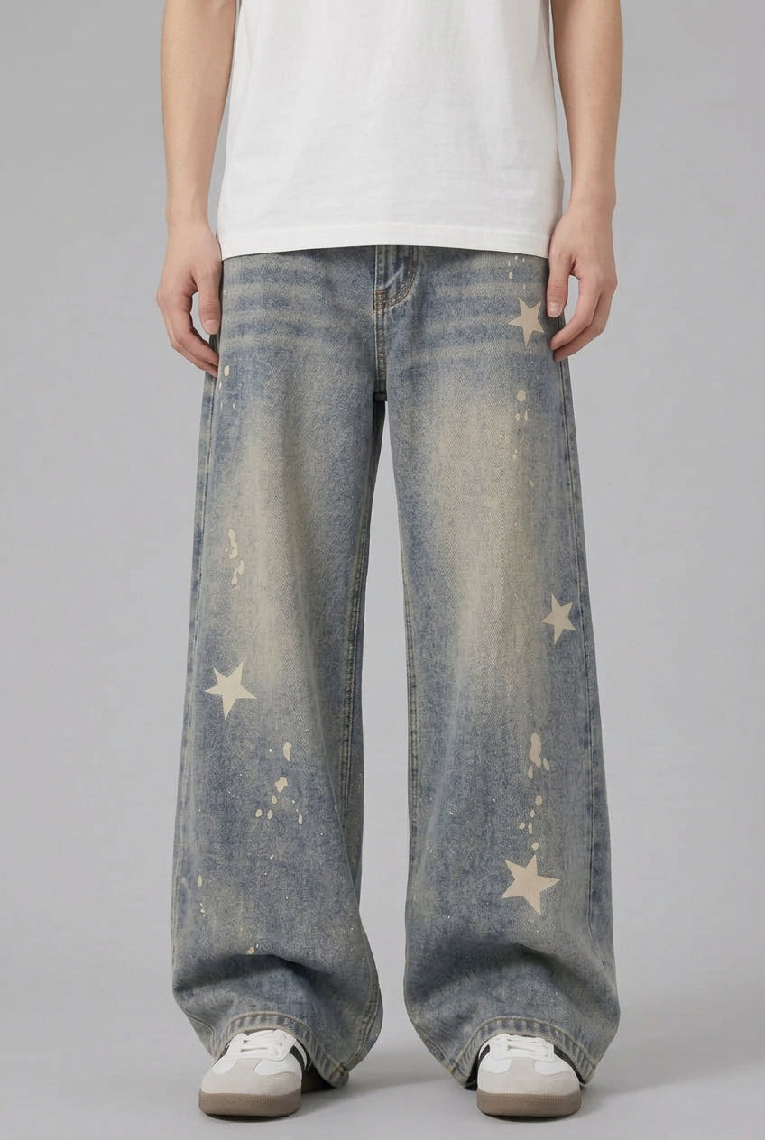 MONARQ Stardust Baggy Denim – Grey Wash